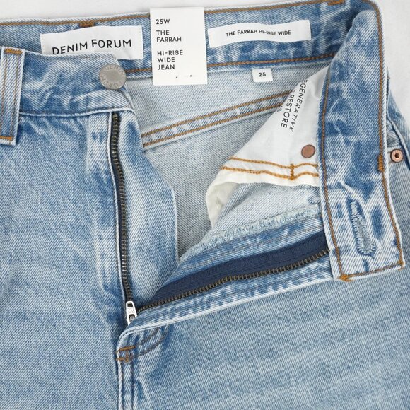 Aritzia Denim Forum Farrah Hi-Rise Wide Jeans in 15 Years Bleu - Size 25 NWT - Picture 5 of 11